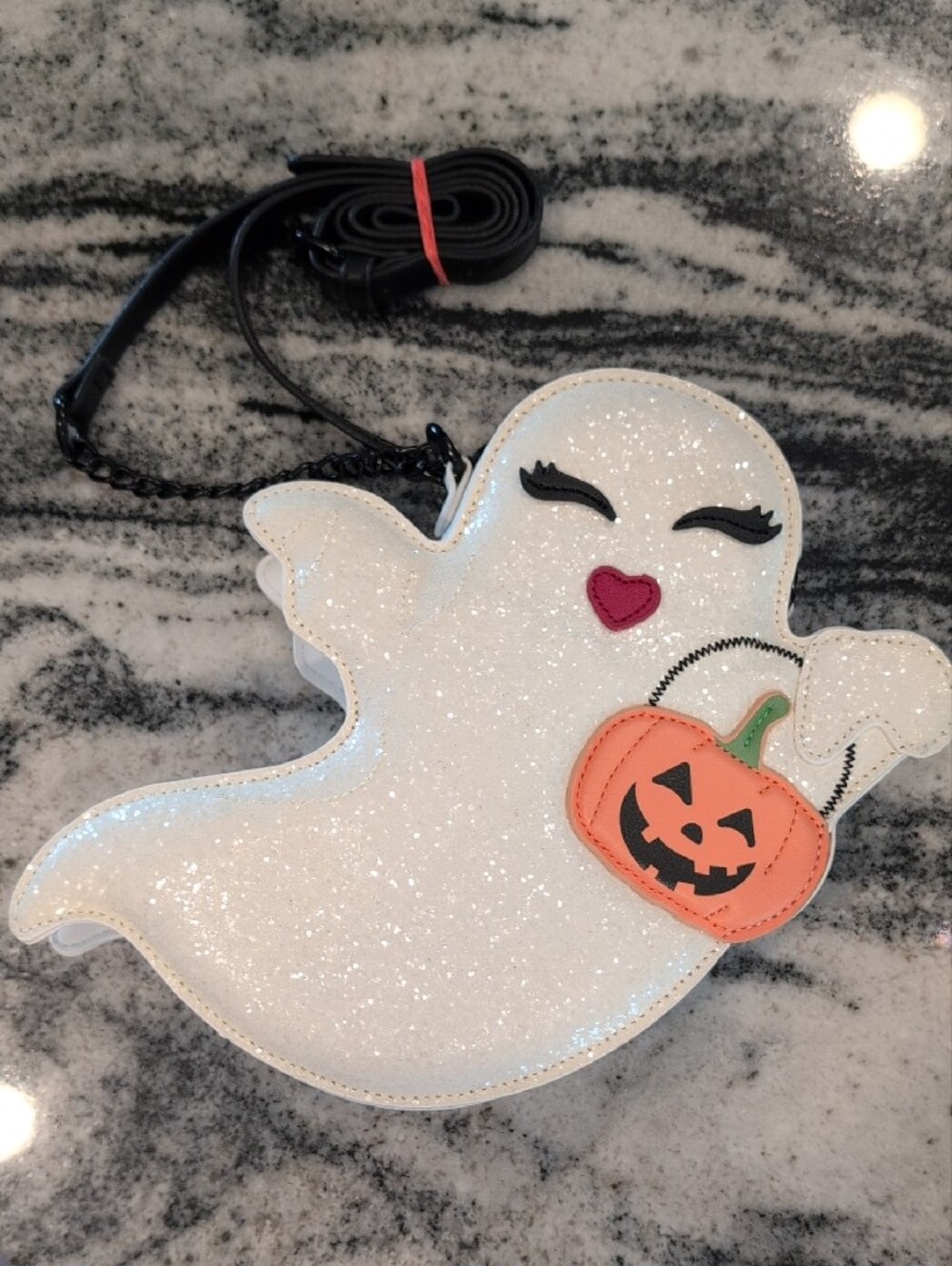 Betsey Johnson White Glitter Ghost Bag - Picture 6 of 6